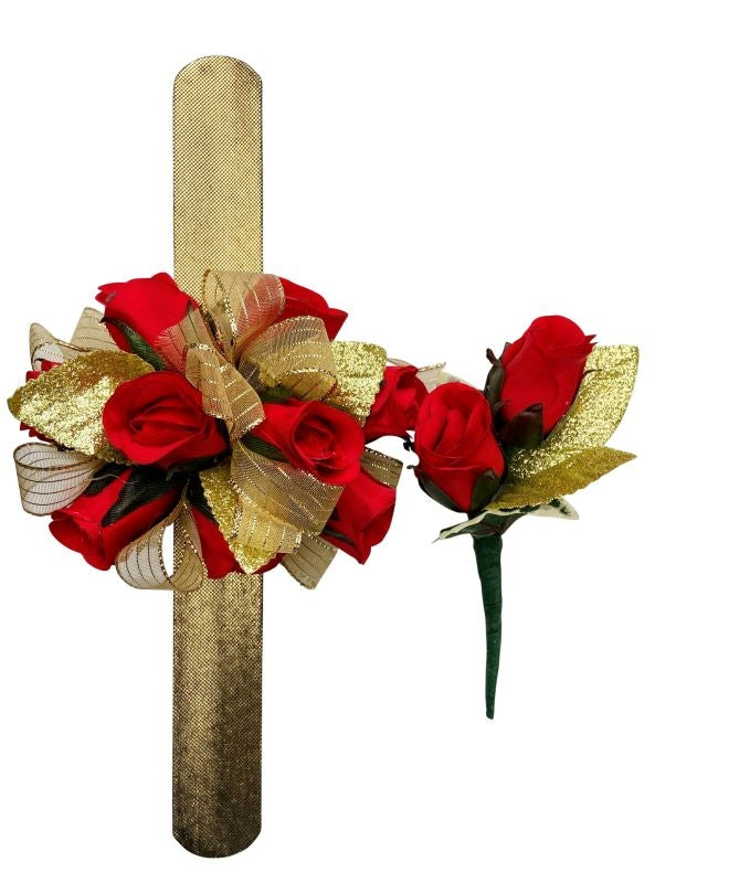 Holiday Red Silk Flower Promo Combo