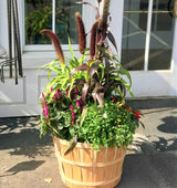 Rustic Autumn Bushel Basket Outside