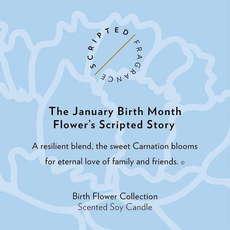 January Birth Flower Candle Description