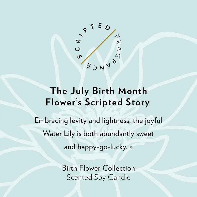 July Birthday Flower Candle Description