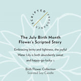 July Birthday Flower Candle Description