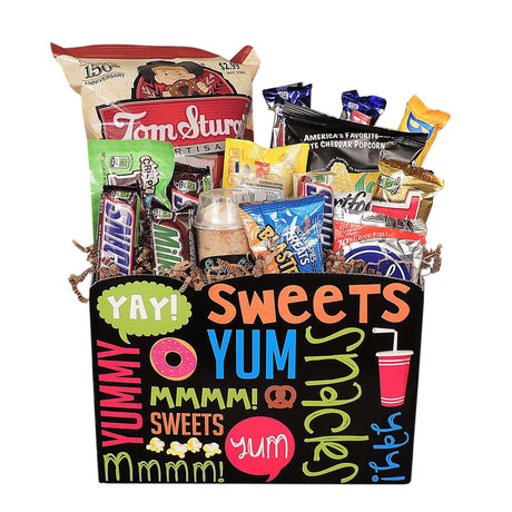 Junk Food Junkie gift basket of snacks