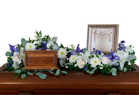 Blue and White Flower Urn Surround