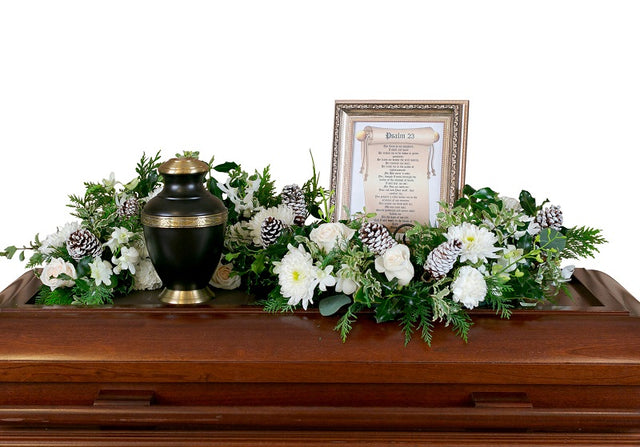 Winter White Flower Urn Surround