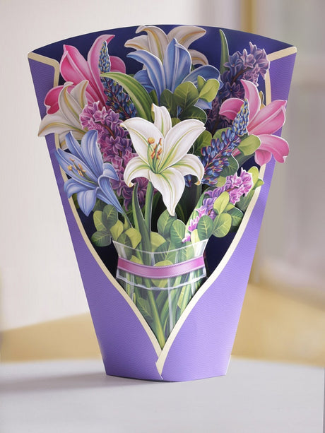 Lilies and Lupines 3D Pop-Up Card