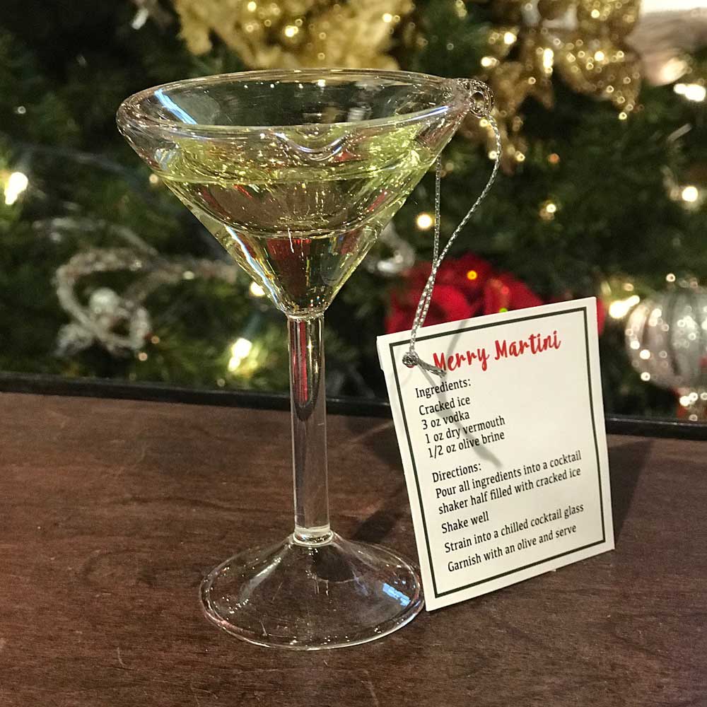 Martini Drink Holiday Ornament