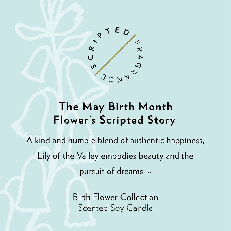 May Birthday Flower Candle Description