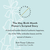 May Birthday Flower Candle Description