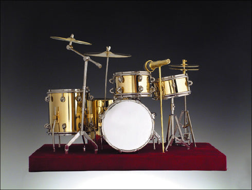 Miniature Gold Drum Set