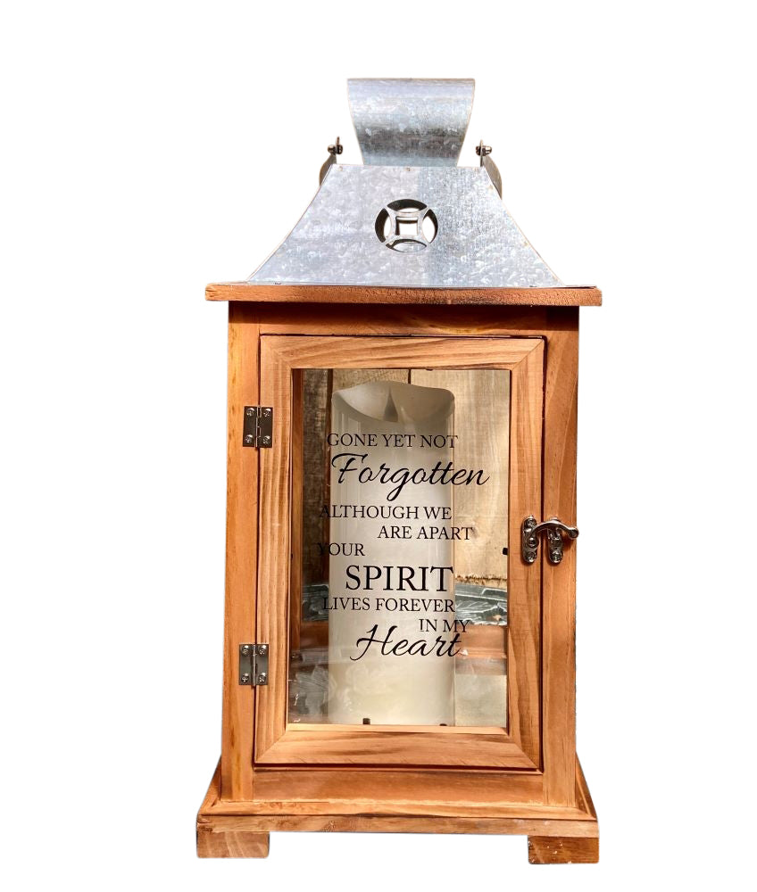 Never Forgotten Sympathy Lantern -Large with Candle