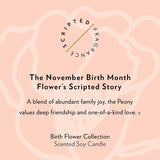 November Birthday Flower Candle Description