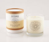 October Birthday Flower Candle