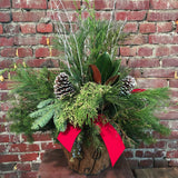 Winter Holiday Patio Pot