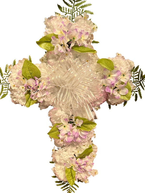 Artificial Outdoor Memorial Cross - Pastel