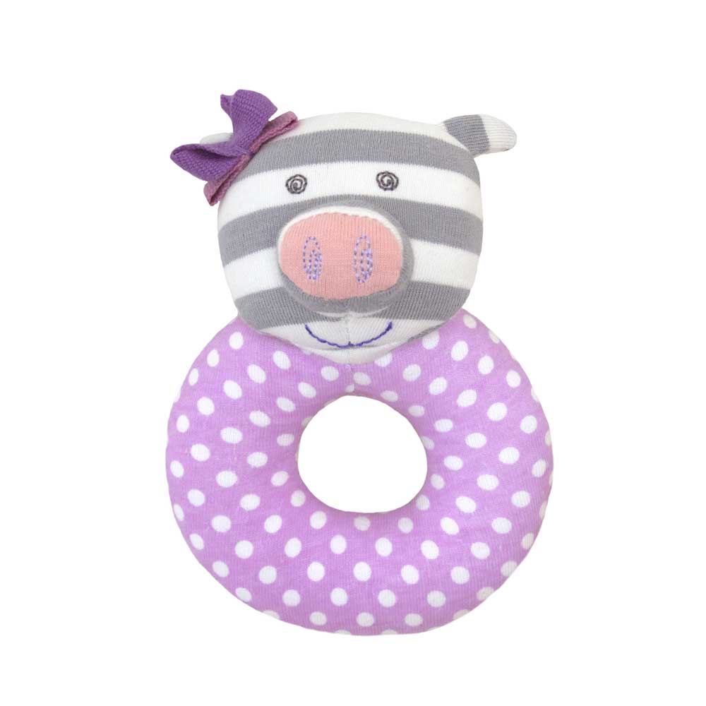 Penny the Pig Organic Farm Buddies Teething Rattle