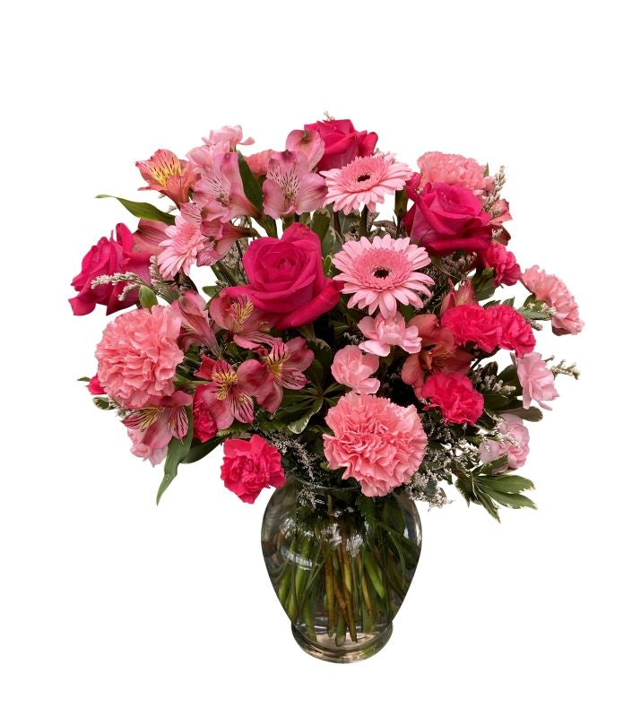 Pink Blooms Vase- Deluxe