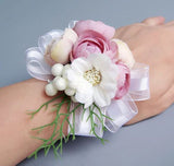 Peony Party Pink Silk Wristlet Corsage