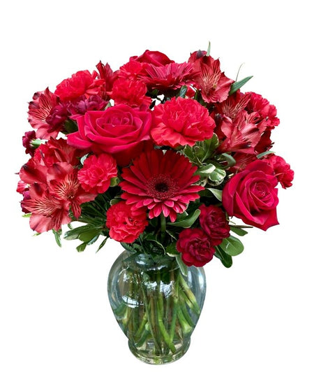 Red Blooms Vase- Standard