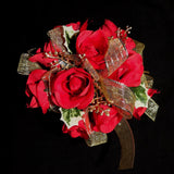 Holiday Silk Red Rose Corsage