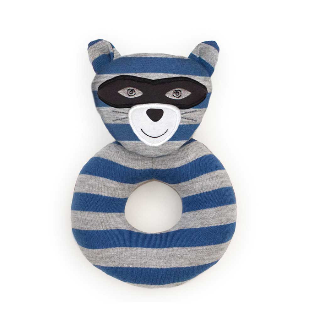 Robbie Raccoon Organic Farm Buddies Teething Rattle