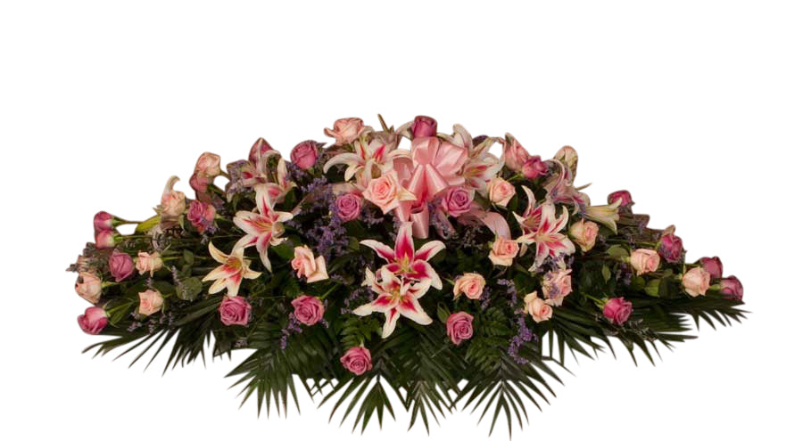 Roses and Lilies Casket Spray