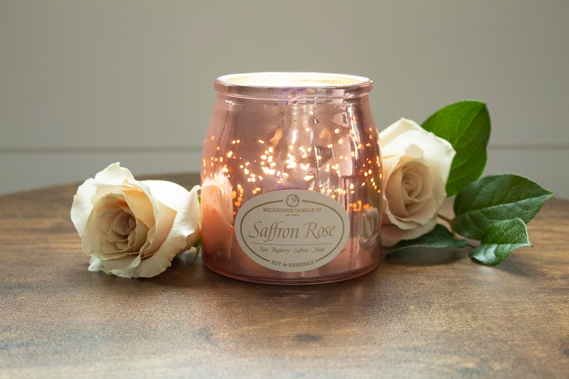 Saffron Rose Butter Jar Candle for Mothers Day