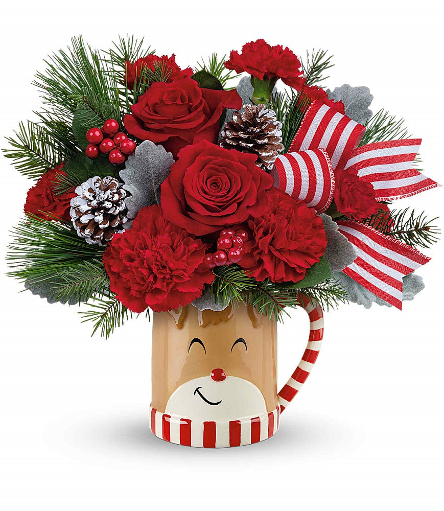 Teleflora Send a Hug Reindeer Bouquet - Standard