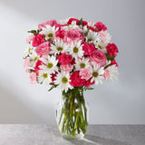 Sensual Surprise vase arrangement with assorted pink roses