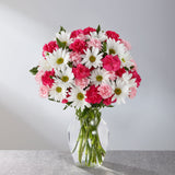 Sensual Surprise vase arrangement with assorted pink roses