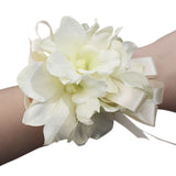 Silk White Orchid Wrist Corsage