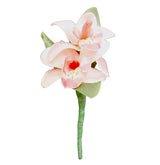 Silk Pink Orchid Boutonniere