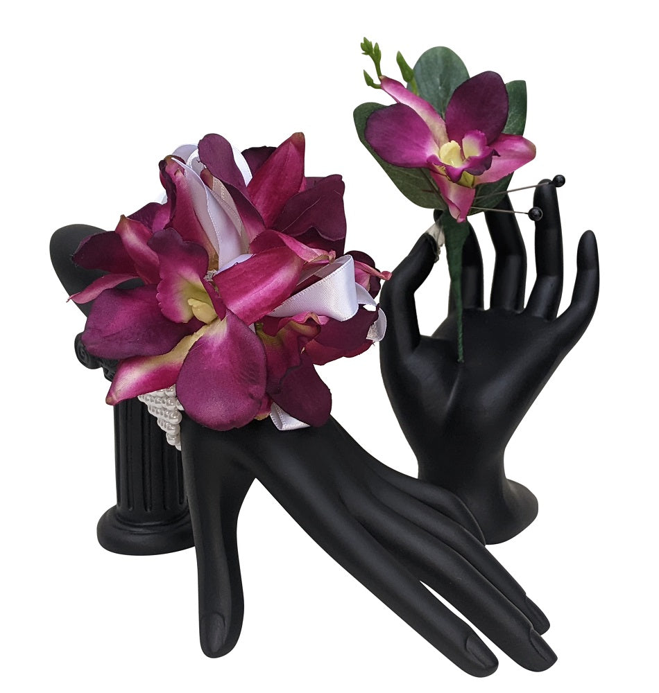 Silk Purple Orchid Prom Flower Package