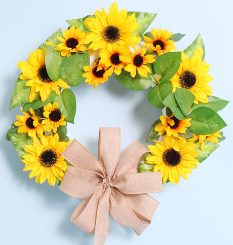 Silk Sunflower Wreath