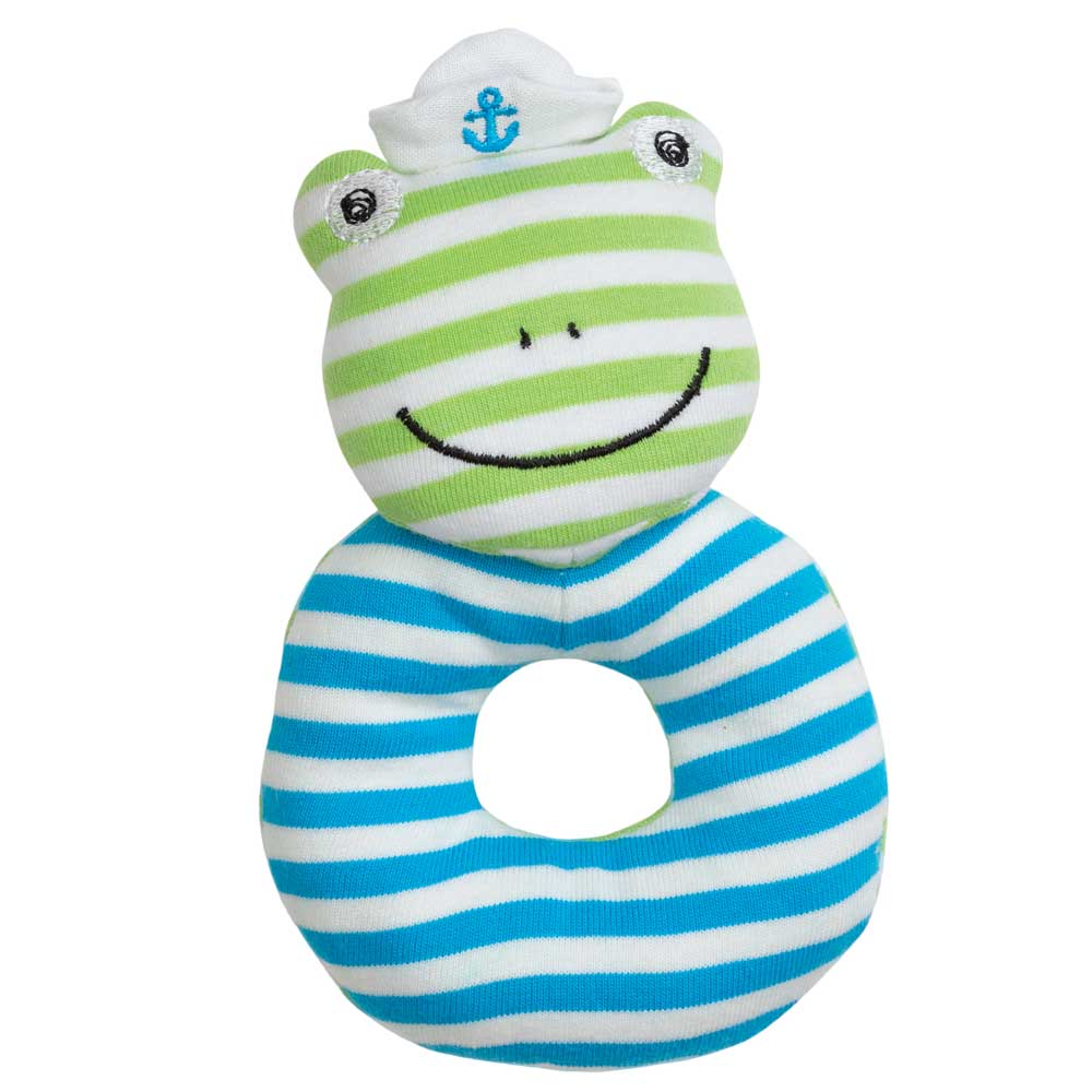 Skippy the Frog Organic Farm Buddies Teething Rattle