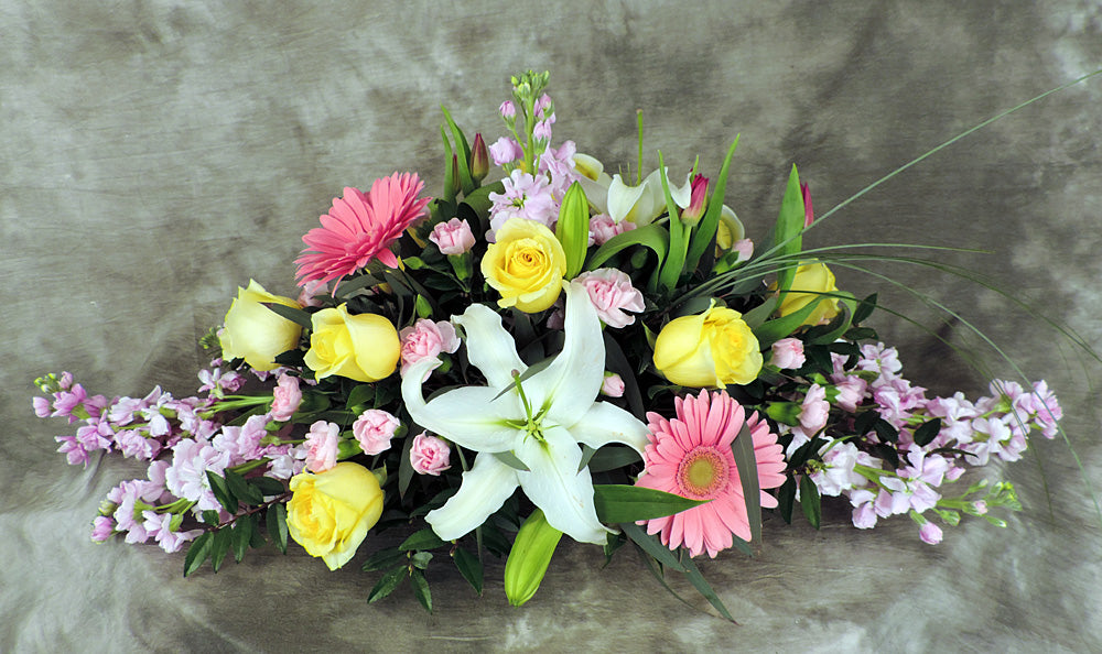 Soft Pastel Spring Flower Centerpiece