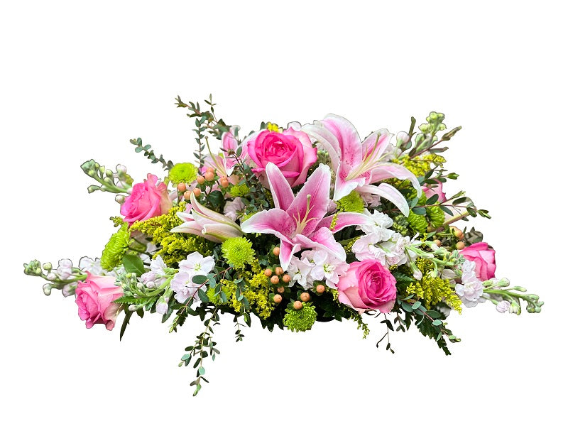 Soft Pastel Spring Flower Centerpiece