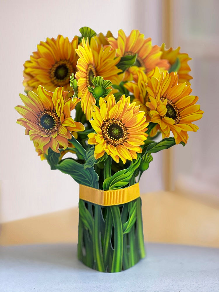 Sunflowers Pop-up 3d greeting card