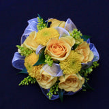 Yellow flower corsage for wrist