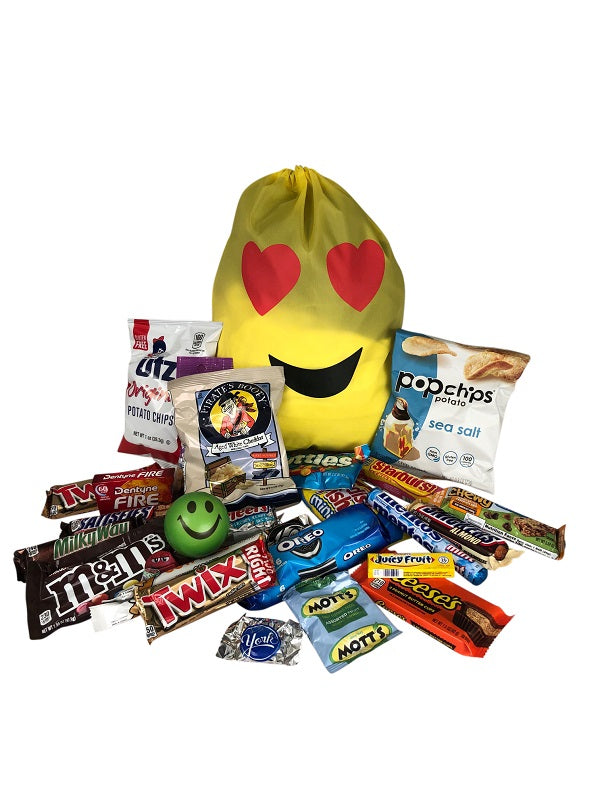 Sweet smiles junk food and candy gift basket