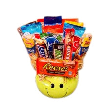 Sweet smiles junk food and candy gift basket