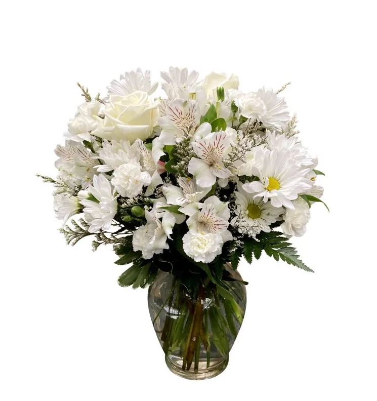 White Blooms Vase - Standard