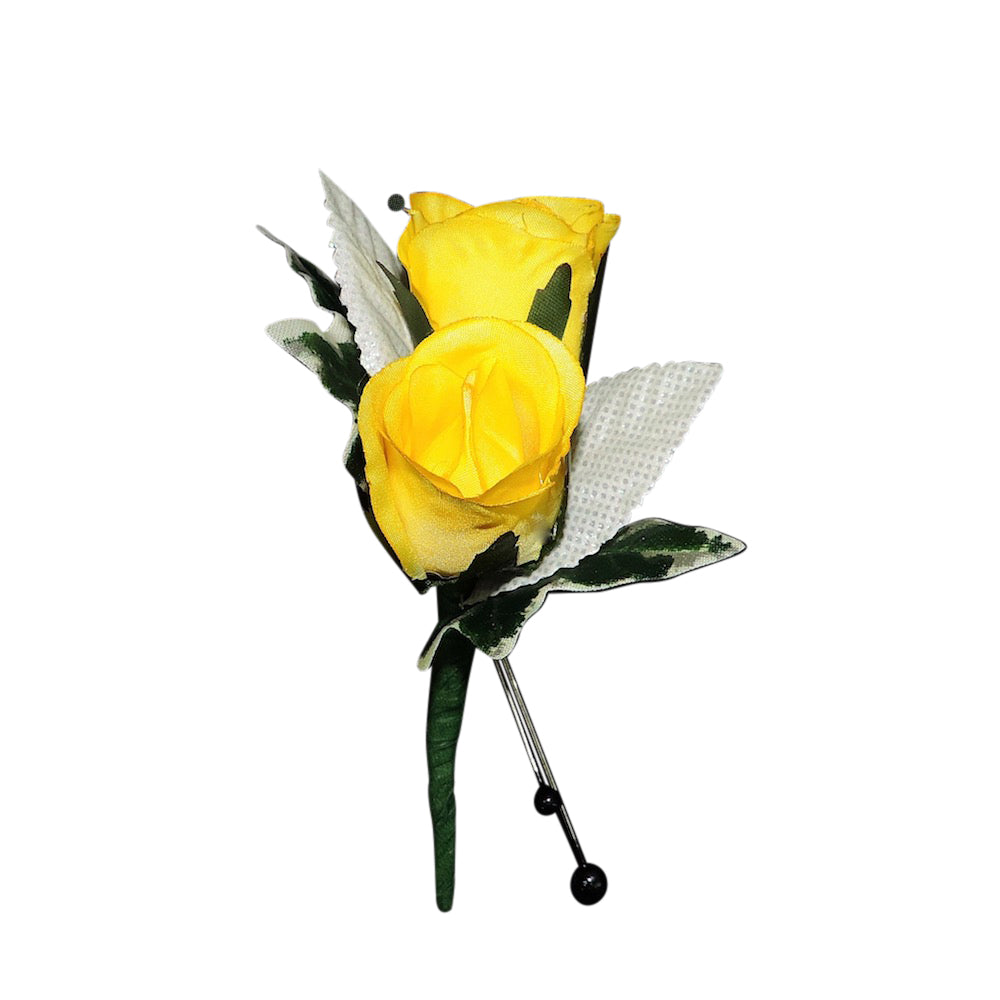 Silk Yellow Rose Boutonniere