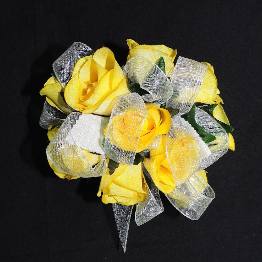 Yellow Silk Rose Corsage