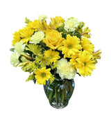 Yellow Blooms Vase - Deluxe