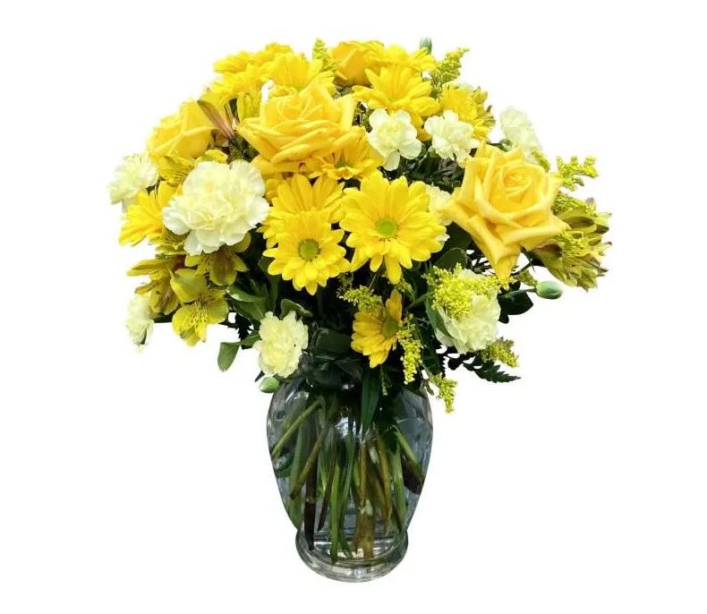 Yellow Blooms Vase - Standard